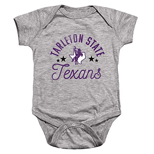 Tarleton State University Official Texans Unisex Infant Snap Suit for Baby,Athletic Heather, 6 Months