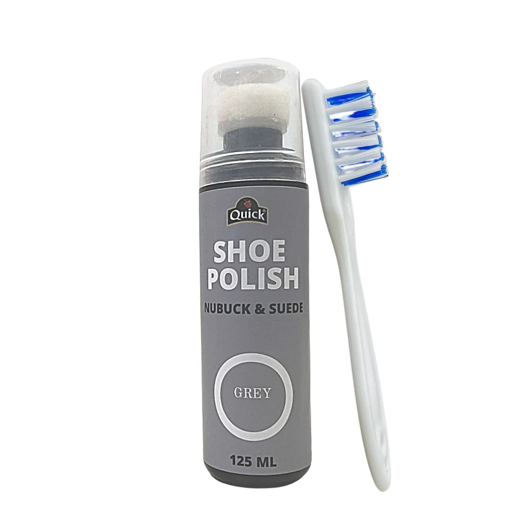 Quick Nubuck and Suede Shoe Polish | Color - Grey | Pack 125 ML | Nubuck and Suede Renovator (B0B5M3JJB8) Amazon Price History, Amazon Price Tracker
