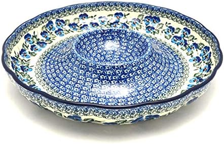 Polish Pottery Dish - Vegetable and Dip - 12" - Winter Viola