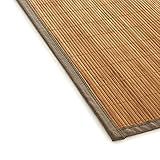 🔸 BASE ANTIDESLIZANTE: Alfombra de bambú con base antideslizante para evitar resbalones y asegurar un buen agarre al suelo.