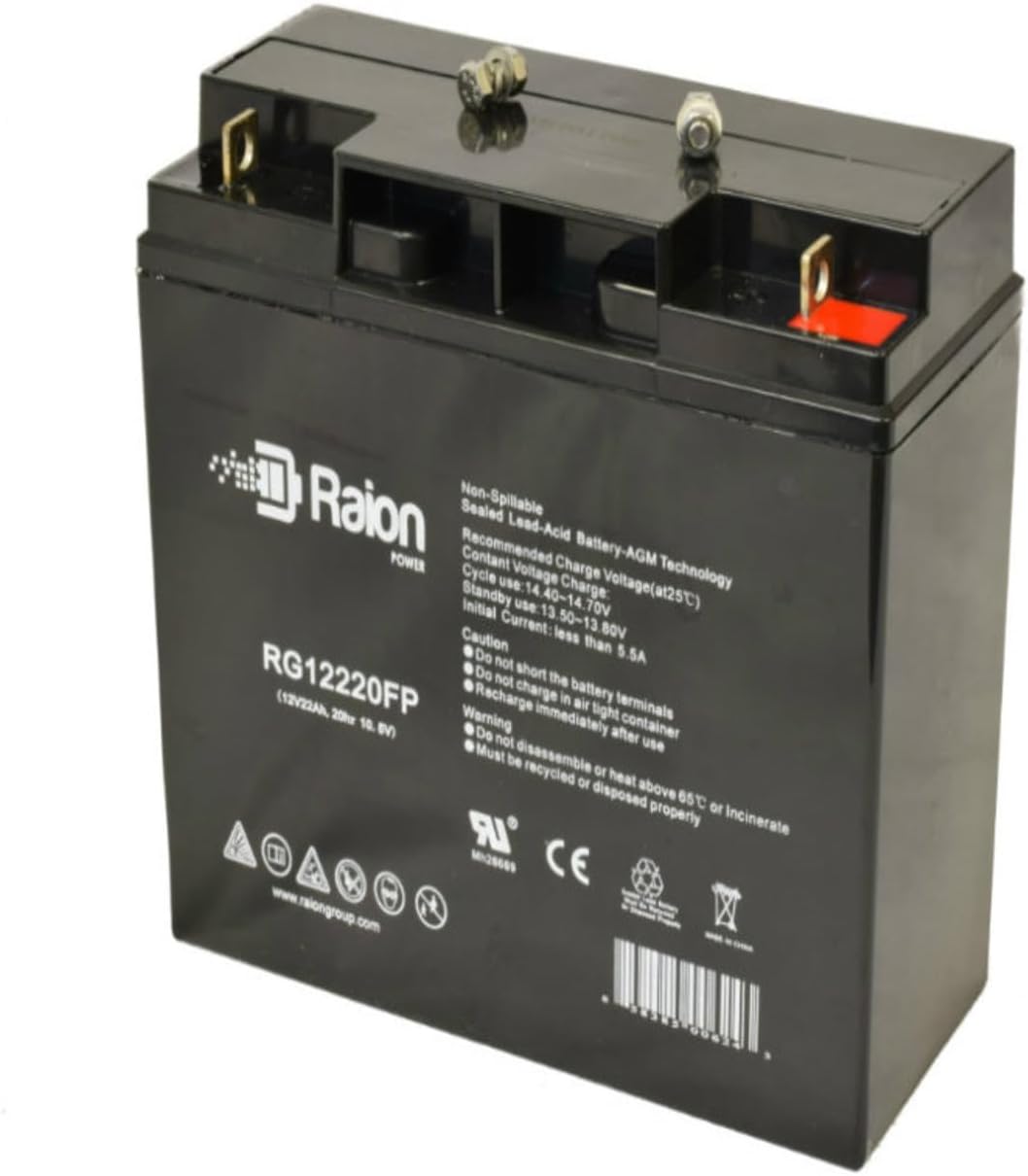 Raion Power RG12220FP 12V 22Ah Upgraded Replacement SLA Battery for National Battery NB12-18HR - 1 Pack