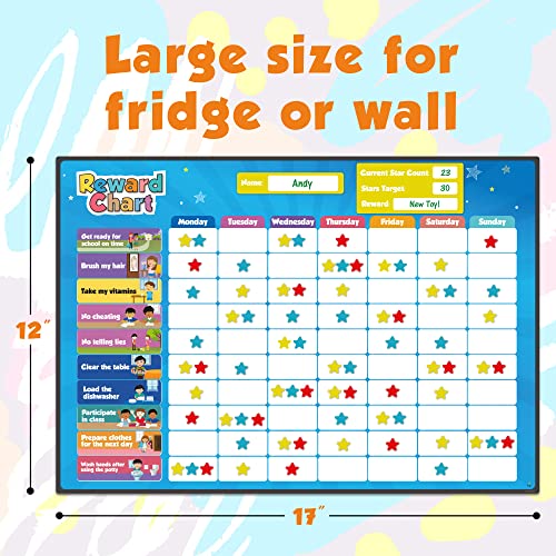 Inamio Reward Chart For Kids – Magnetic Behavior At Home, Chore Multiple Up To 3 Toddlers Daily Star Classroom And Children Routine Training #TOP4