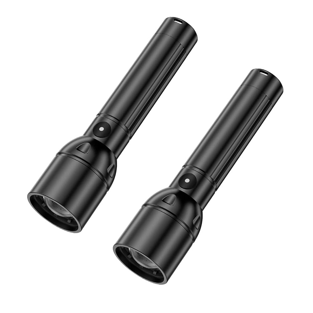 Hndhbfgrt Zoomable Pocket LED Flashlights Rechargeable Bright Flash Light for Home Emergency Camping