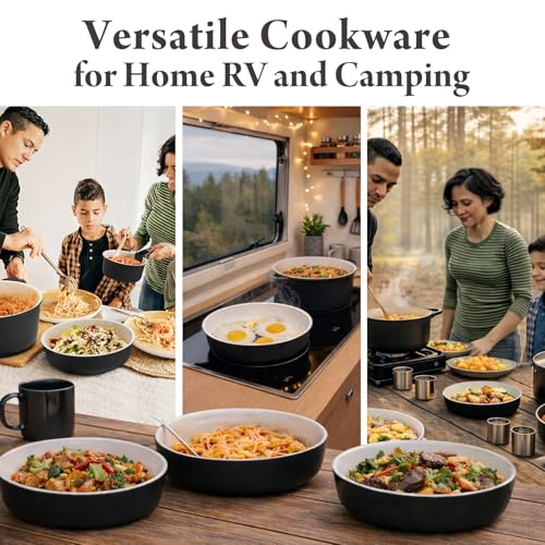 image for bazova 23Pcs Pots and Pans Set Non Stick,Titanium-Reinforced Ceramic C