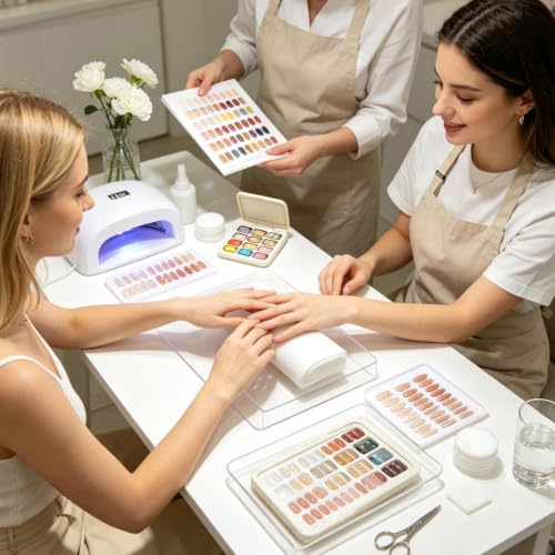 Esmalte de uñas efecto degradado seda satén en paleta de 12 tonos selectos 3