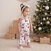 Dcohmch Christmas Toddler Girl Outfit Flare Pants Overalls Snowman Bow Print Sleeveless Bell Bottoms Fashion Baby Clothing (Multicolor, 3-4 Years)