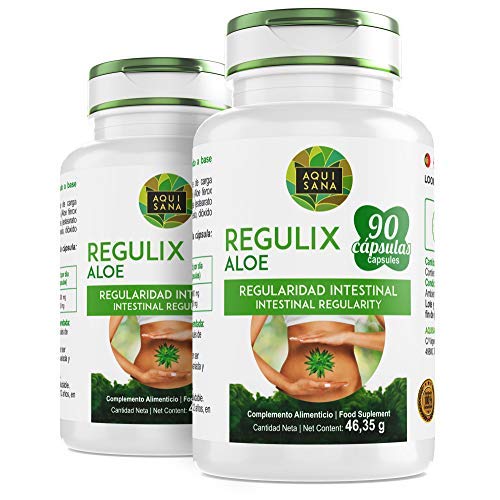 Detox Adelganzante - Detox Aloe Vera | Regulix Aloe -Aquisana | Detox Depurativo, Diurético y Laxante Natural Ayuda a Eliminar Toxinas y Favorece Nuestro Sistema Digestivo | 180 Cápsulas