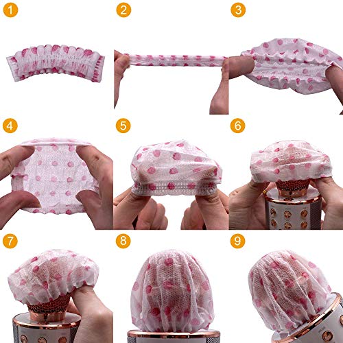 200pcs Disposable Microphone Cover, Non-Woven Elastic Band Handheld Mic Covers, Microphone Windscreen Protective Cover for KTV, Karaoke, Recording Studio, Stage Performance, News Interview (white） - Thumbnail 7
