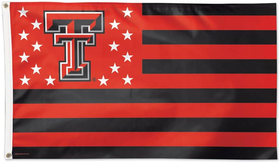 Wincraft NCAA Texas Tech University 13433115 Deluxe Flag, 3' x 5'