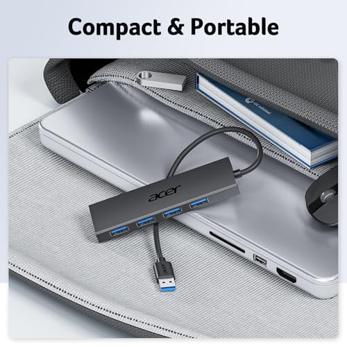 Acer USB Hub 4 Ports, Multiple USB 3.0 Hub, USBA Splitter for Laptop/PC 2FT - image 8