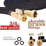 Expandable Garden Hose 25FT,Water Hose with 8 Function Spray Nozzle,Lightweight Hose&No-Kink Flexible Garden Hose,Retractable Hose,Water Pipe with Nano Latex Core,Leakproof,Black