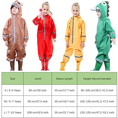 Sayyea A200828YY02401V Toddler Rain Suit Baby Rain Suit With Hood Waterproof Coverall One Piece Rain Suit Kids thumb #6