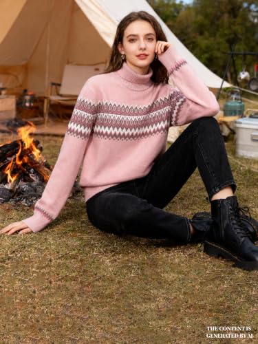 Image of DAIMIDY Turtleneck Sweater for Women Long Sleeve Knit Tops | Soft and Breathable,Ensuring You Stay Comfortable Throughout The Day.Perfect for Party, Holiday,Work,Shopping,Daily Etc.