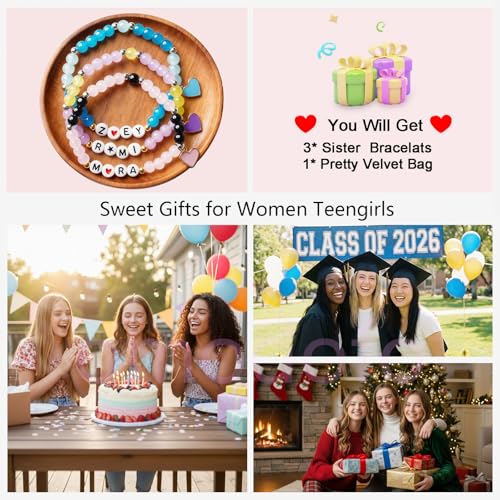 Image of 3Pcs Colorful Beaded Stackable Stretch Bracelets | Friendship Bracelet Set, Graduation Jewelry, Birthday Gifts, For Huntrix Fans