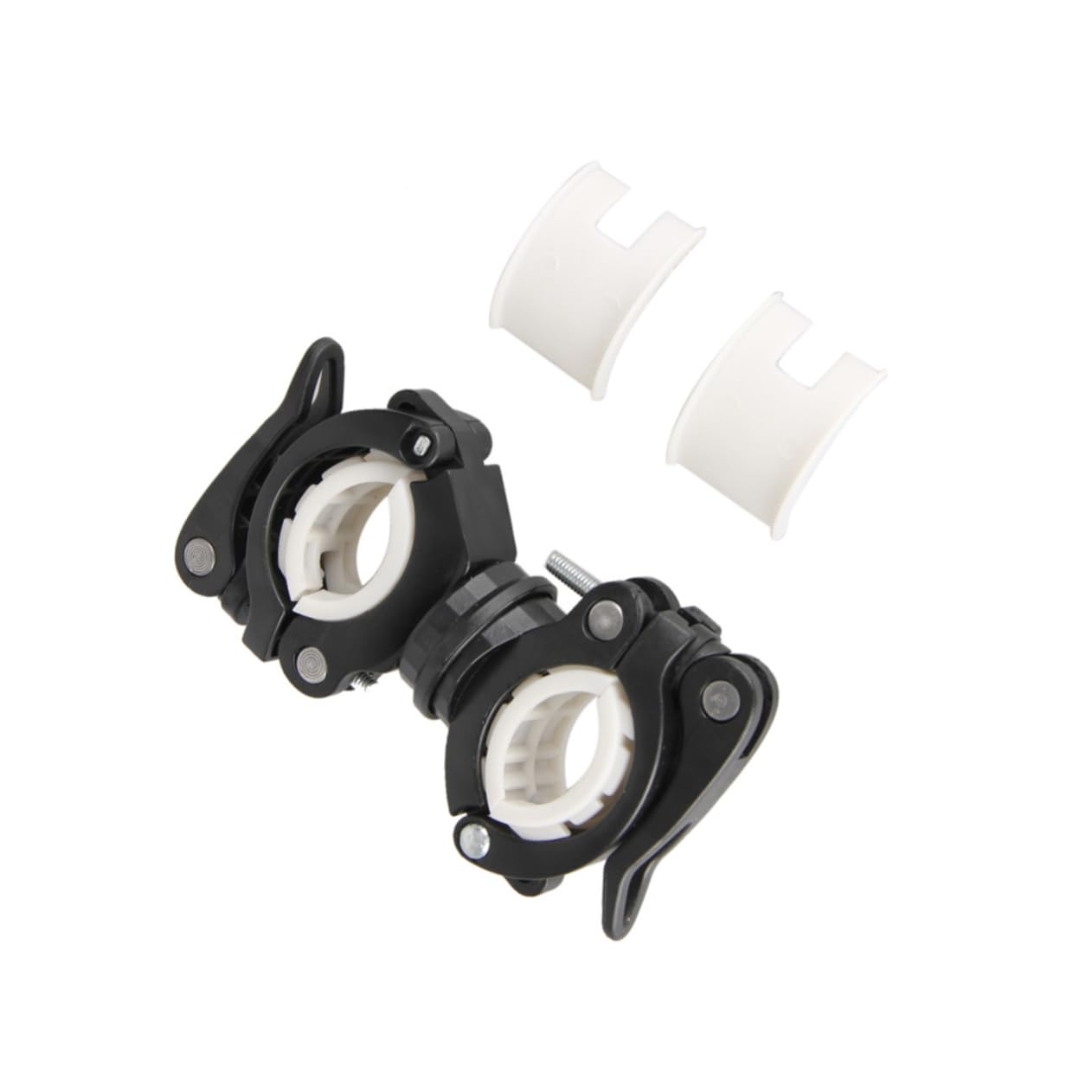 POPETPOP 360Degree Rotating Flashlight Holder Clamp for Bike Handlebar Sturdy Construction Quick Release Design Fits Shock and Skid Black