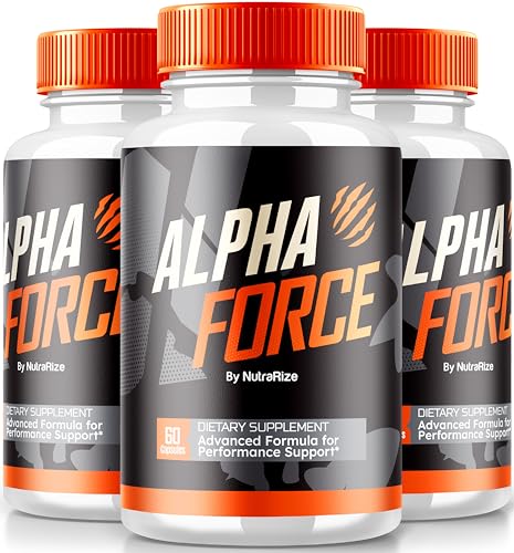 NutraRize (Pack of 3 Alpha Force Capsules All Natural Pills to Support Energy and Performance Nutritional Formula for Overall Health Official Review (180 Capsules)