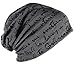 Unisex Beanie Baggy Thin Hip-hop Print Skullcap B078 (dark gray)