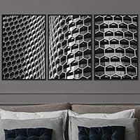 3 Piece Framed Canvas Wall Art Abstract Cool Line Canvas Prints Home Artwork Decoration for Living Room,Bedroom - 16