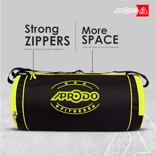 Image of APRODO Polyester PU Coated Sports Duffle /Shoulder /Gym Bag for Men & Women, 23L (18 x 9 x 9) Inch