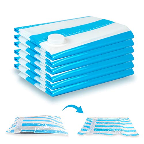 MZAN Vacuum Storage Bags Double Zip Seal Leak Valve Household Travel Vacuum Compression Bags for QuiltClothingPlush Toys Save Storage Space