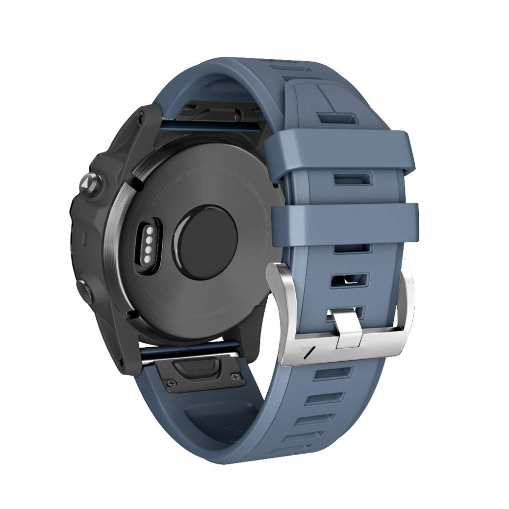 DKEnjoy Silicone Quick Release Wrist Band Replacement Bracelet Watch Strap for Garmin Fenix 5X/Fenix 5X Plus/Fenix 3/Fenix 3 HR Smartwatch (Navy)