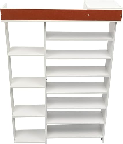Miniatura 6 de YIYIBYUS Zapatero de 8 niveles, gabinete de torre de pared, organizador de almacenamiento de zapatos, estante de zapatos de entrada
