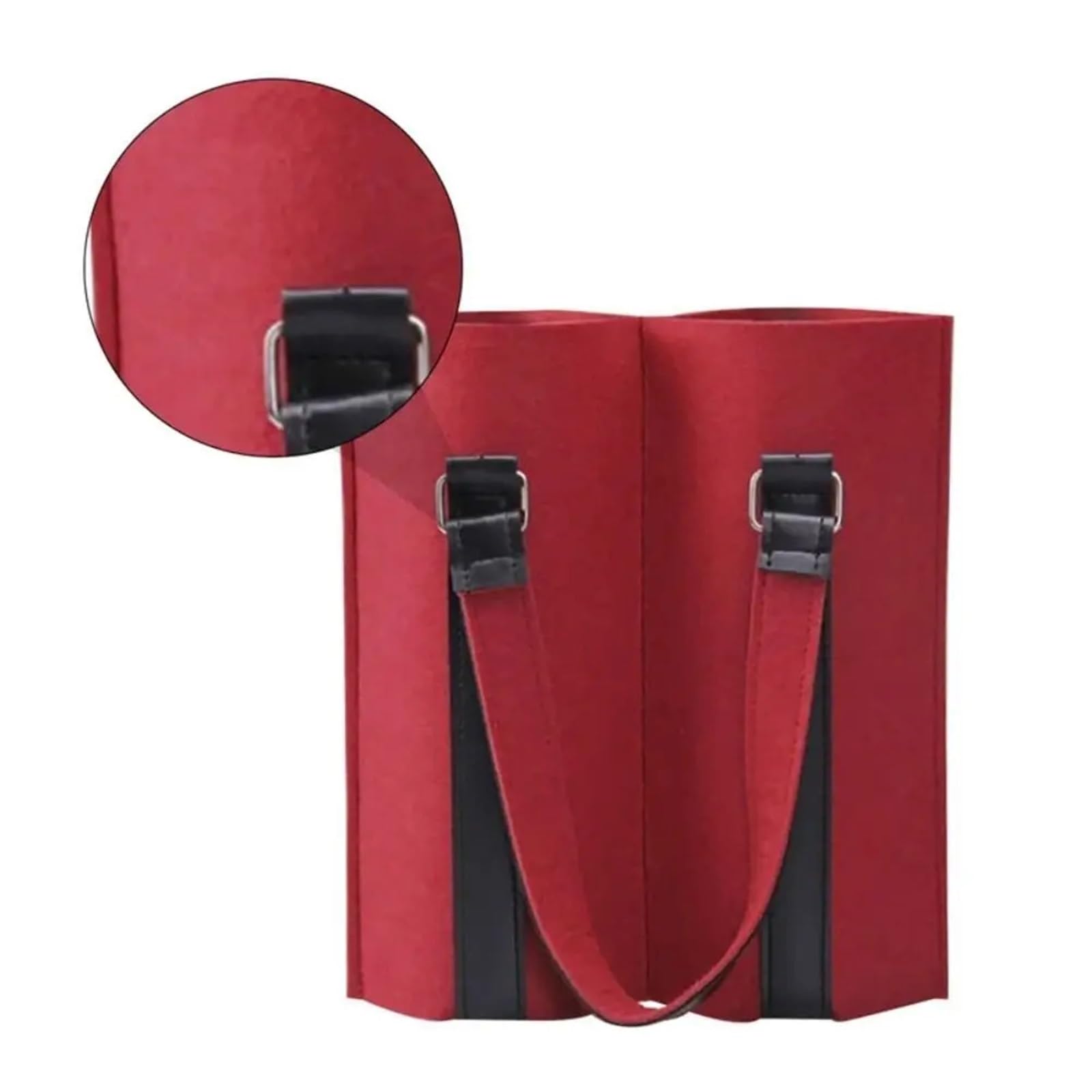 1 Borsa con Manico | Design leggero in feltro for picnic, barbecue o spiaggia(Blackdouble)
