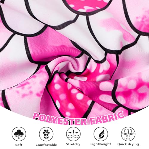 COTRIO Girls Swimsuit Mermaid Bathing Suit Toddler Kids Rainbow Unicorn Swimwear One-Piece Tankini Swimming Suits4