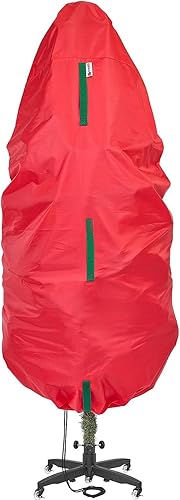 Bolsa de almacenamiento vertical para árbol de Navidad, cubierta para árboles de Navidad o árboles topiarios, duradera, ligera, cómoda, bolsa de
