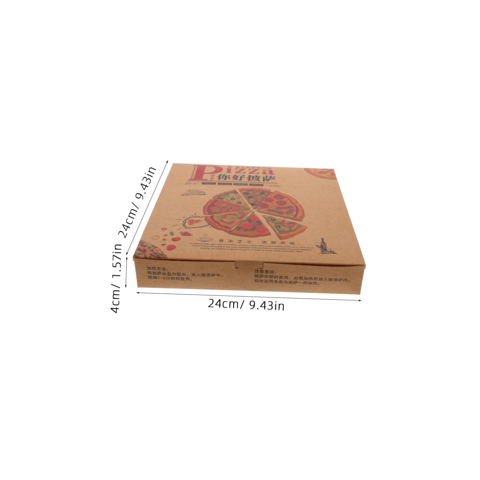 COLLBATH Versatile 20pcs Pizza Proofing Boxes Cardboard White Large Folding Great for Takeout Lunch Containers