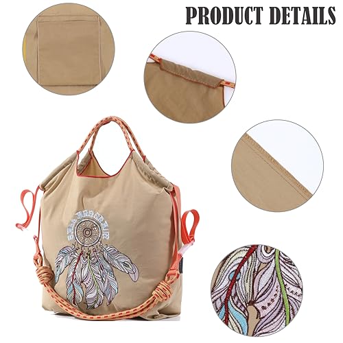 Ball&Chain Embroidery Initial Nylon Tote Bag,Personalized Present Suitable for Travel,Beach,is a Great Gift Women, Mom 5