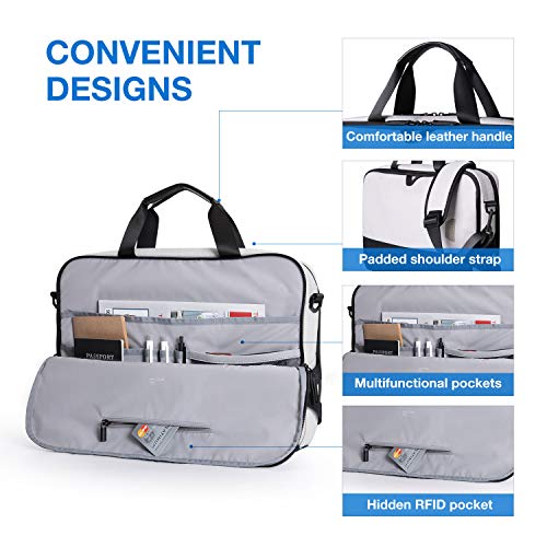 BAGSMART Laptop Bag, 15.6 Inch Laptop Case for Men Women Computer Bag Briefcase Work Business Travel,Grey4