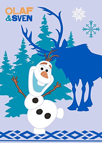 Associated Weavers 621921 Tapis La Reine des Neiges Olaf et Swen Polyamide Bleu 133 x 2 x 95 cm