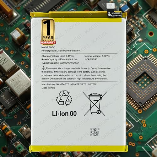 Image of Original BN5Q Replacement for Xiaomi Poco M6 | Poco C65 | Redmi 13C - with 1 Year Warranty* (Blue, 2310FPCA4I)