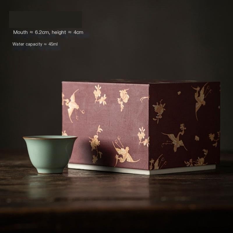 Filiżanki Matcha Mistrz Kubek Tea Cup Ceramiczny Kung Fu Kubek Herbaty Retro Ręcznie Ru Porcelana Mała Pojedyncza Filiżanka Herbaty Zestaw Herbaty Kubek Infuser