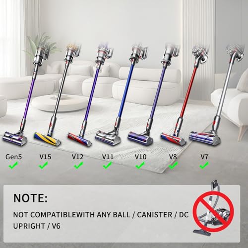 Image of 6 Replacement Attachment Kit for Dyson V15 /V15s /V9 /V8 /V11 /V12 /V10 /V7 /Gen5 Cordless Vacuums Cleaner | Quick Release Spare Part for Home and Car Cleaning | Accessory Tool Set with Extension Hose