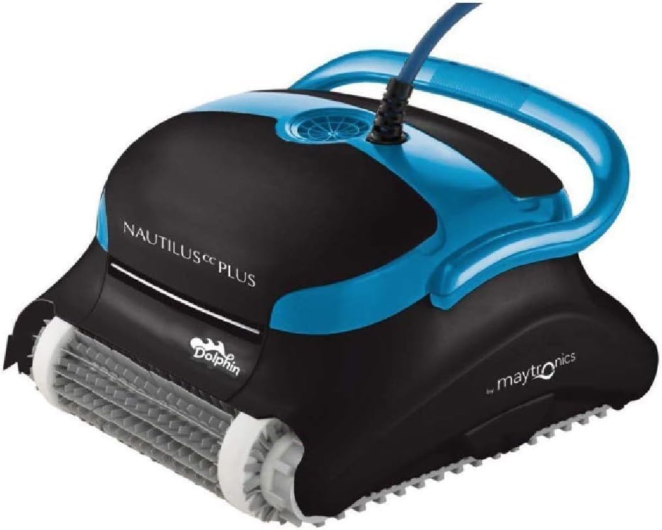Image of Dolphin Automatic Robotic Pool Vacuum Cleaner, Wall Climbing Scrubber Brush, Smart Navigation, Ideal for In-Ground Pools up to 40FT in Length - Nautilus CC Plus