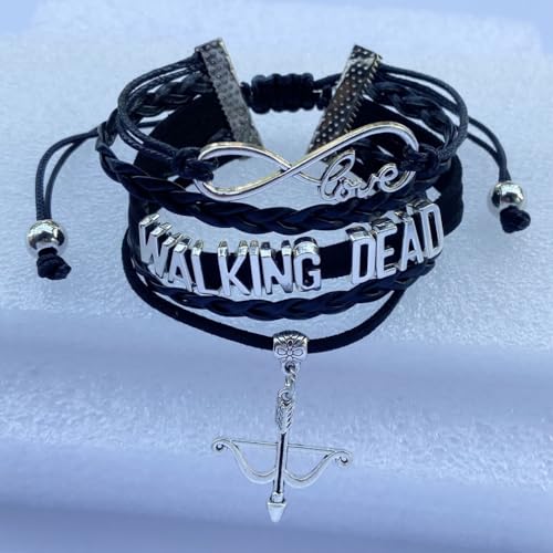 DOLON Infinity Love Walking Dead Bracelet Arrow and Bow Charm2