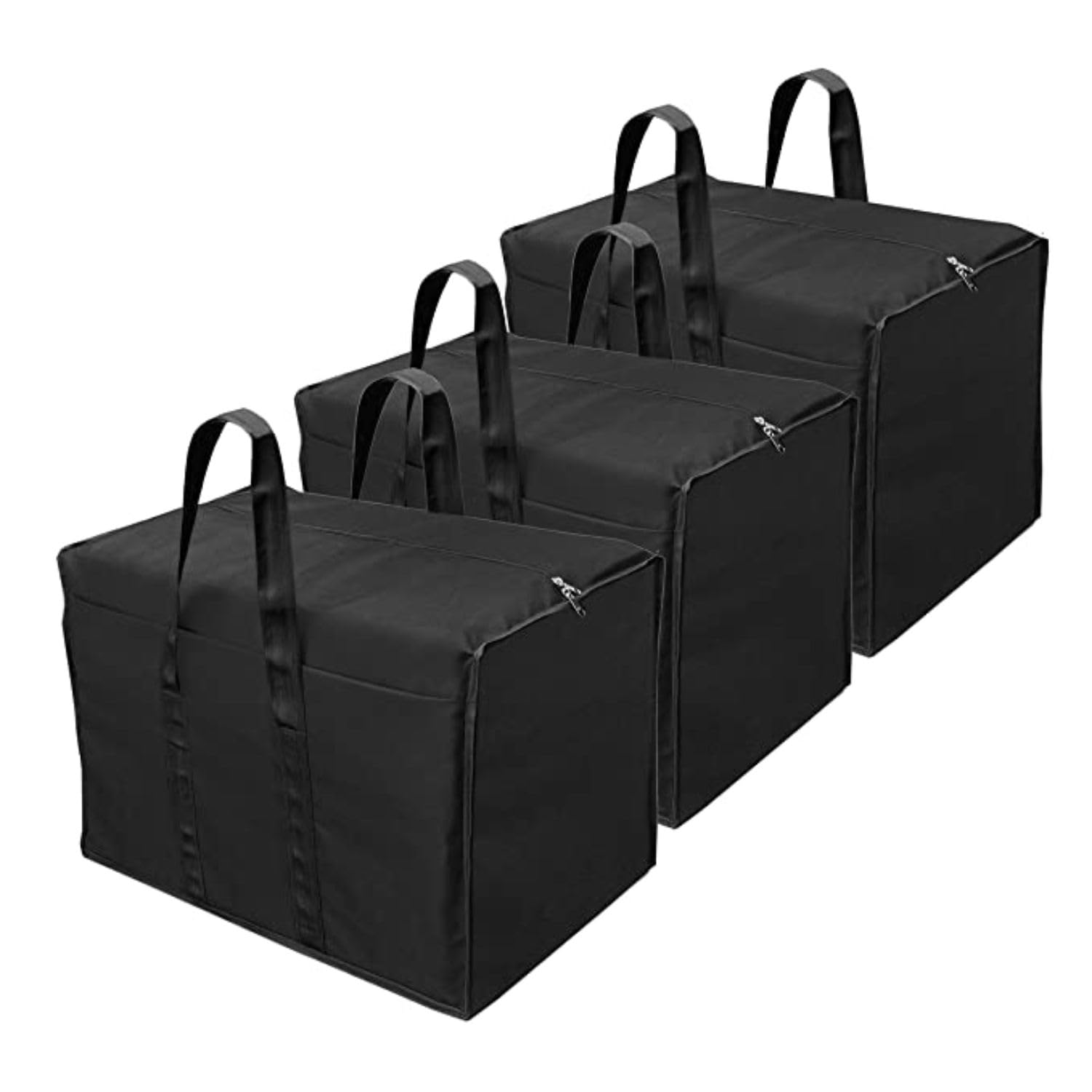 M Teaser Pack of 3 Non Woven 85 L Moisture Proof Multi-Purpose Storage Bag/Clothing Storage Organiser/Toy Storage/Stationery Paper Storage Bag with Zipper & Strong Handle (Black,57x 36.8X 40.5 cm)-image-17