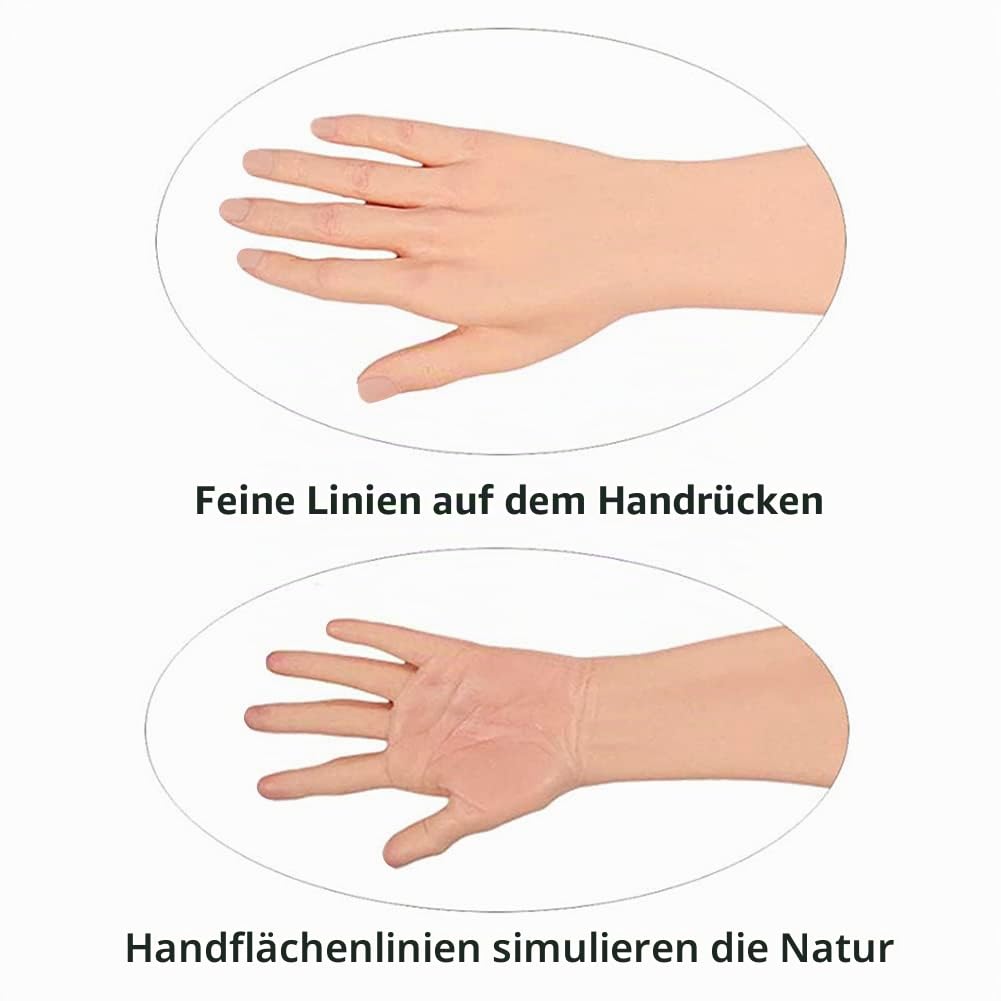 Silikon realistische Handschuhe gefälschte weibliche Hand künstlich für prothetische Haut Crossdresser Cosplay