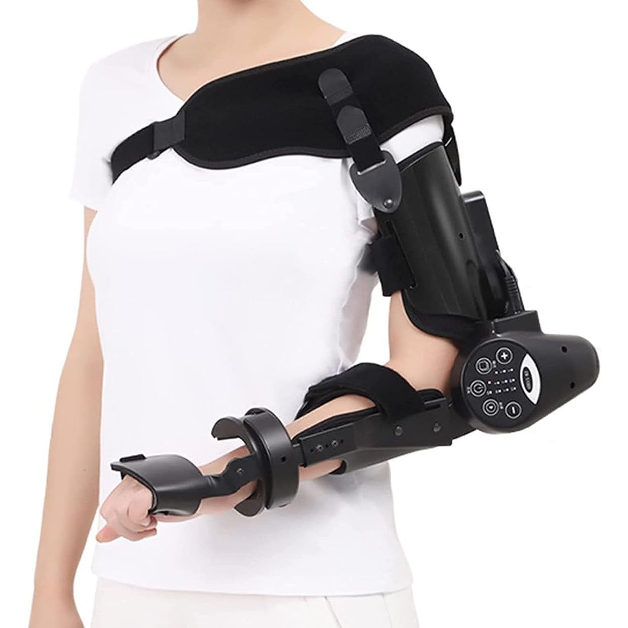 Trainer per Flessione E L'estensione del Gomito - Protezione Gomito per Riabilitazione del Braccio Emiplegia, Stecca Stabilizzatrice per Tutore del Gomito Post Operatorio per Pazienti Right