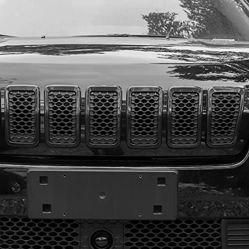 Image of JeCar for Jeep Cherokee Grill Inserts, Front Grille Inserts for 2019-2025 Jeep Cherokee (Black)
