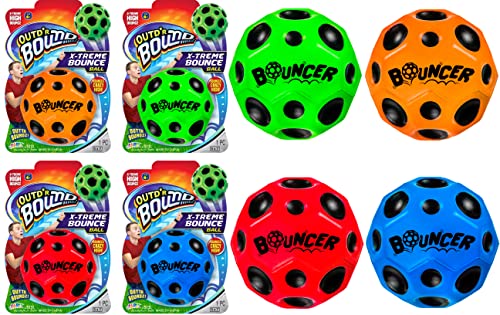 JA-RU Space Balls Extreme High Bouncing Ball & Pop Sounds Meteor Space Ball Toy Mega Hi Bouncy Ball. Party Favor Rubber Bounce Ball for Kids & Adults Water Ball Boys Toys 5131