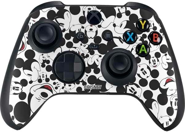 Skinit Decal Gaming Skin Compatible with Xbox Series X Controller - Officially Licensed Disney Mickey Mouse Black and White Design