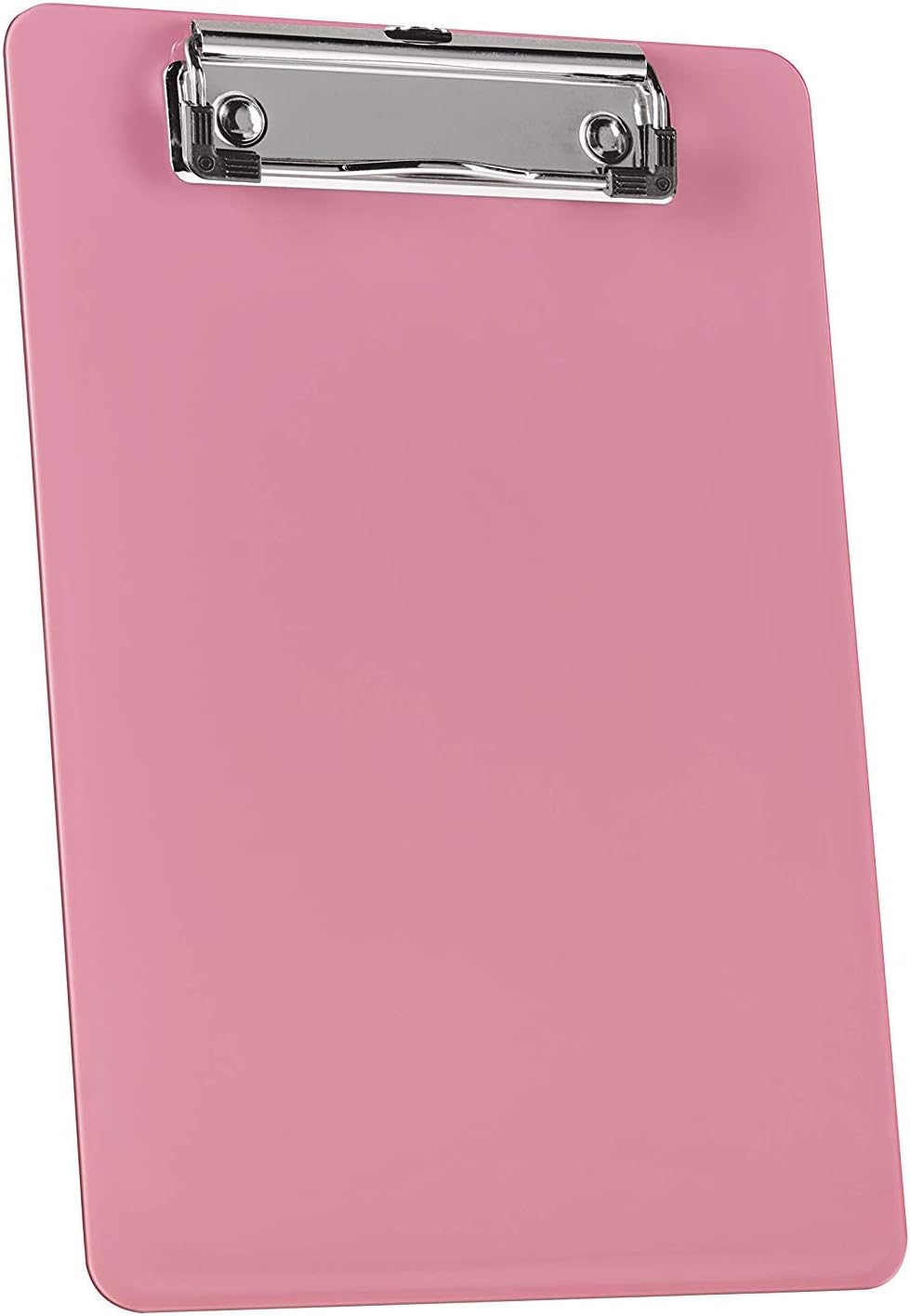 Acrimet Clipboard Memo Size A5 (9 1/4” x 6 5/16”) Low Profile Clip (Plastic) (Solid Pink Color) (6 Pack)