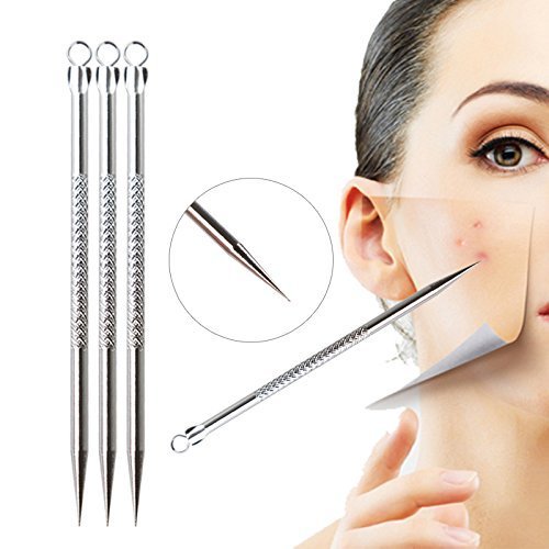 Boldion(TM) Antibacterial black Head Pimples Acne Needle Tool, Blackhead Comedone Acne Blemish Extractor Remover Face Cleaning Care Tools