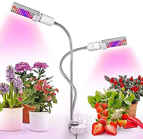 ZHTY Grow Lamp,45W Full Spectrum Plant Light Dual E27 Replacement Bulbs for Indoor Plants,Hydroponic,Garden Greenhouse