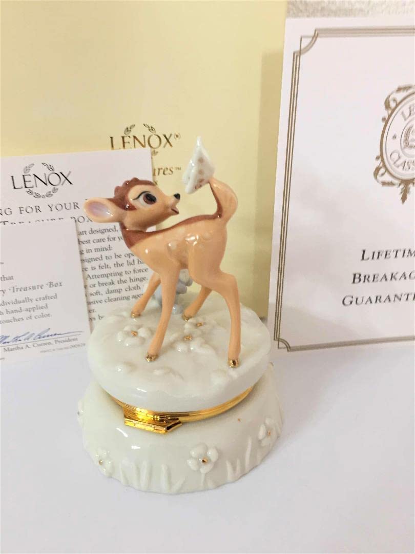 Amazon.co.jp: デイズニー LENOX バンビ60周年記念 フィギュア小物入れ 
