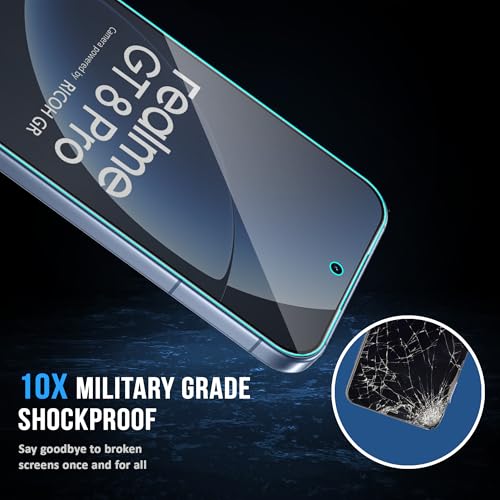 Image of ArmourPro Anti-Glare Matte Tempered Glass for GT 8 Pro, Pack of 2, Anti Fingerprint Screen Protector, 9H Scratch Resistant, Smooth Touch, Full Edge to Edge Coverage