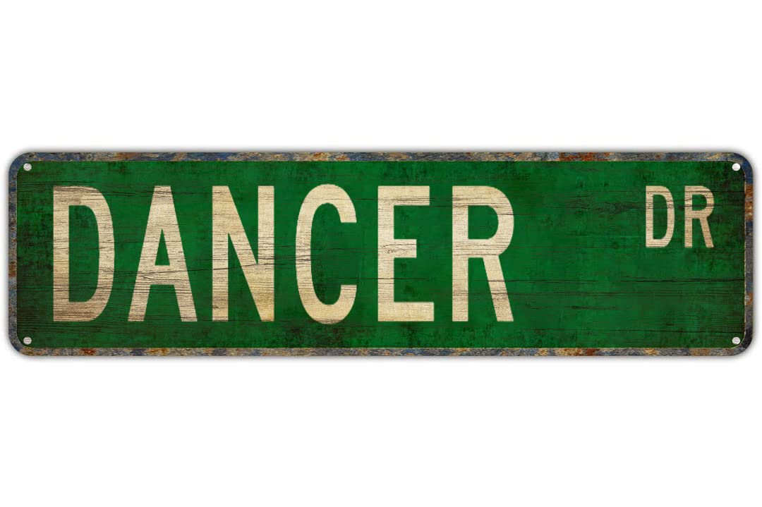 Metal Dancer Sign Vintage Retro Tin Sign Art Plaque Aluminum Metal Sign 4x16 Inch